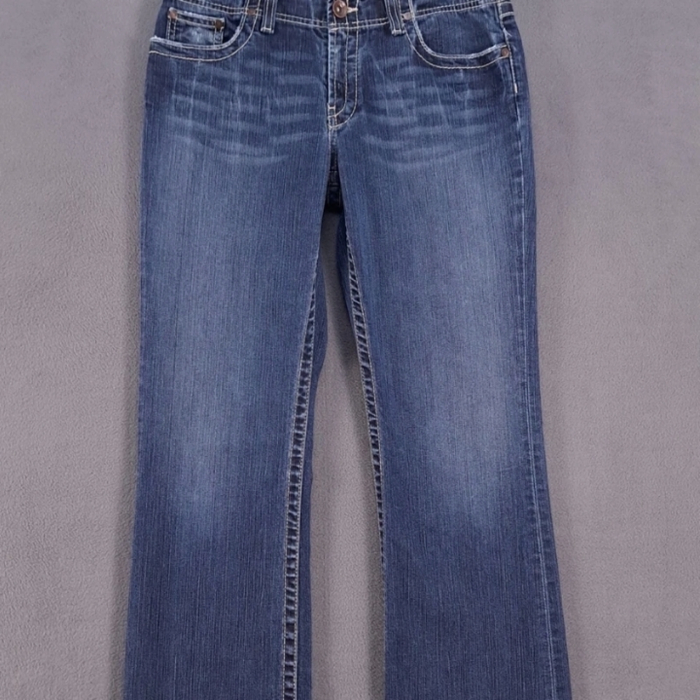 BKE Women's Blue Denim Flare Jeans